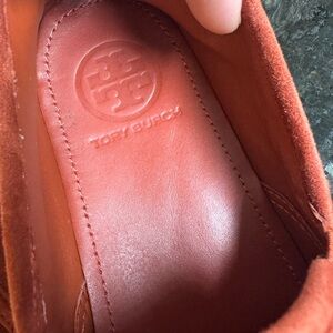 Tory Burch Burnt Orange Suede Footwear